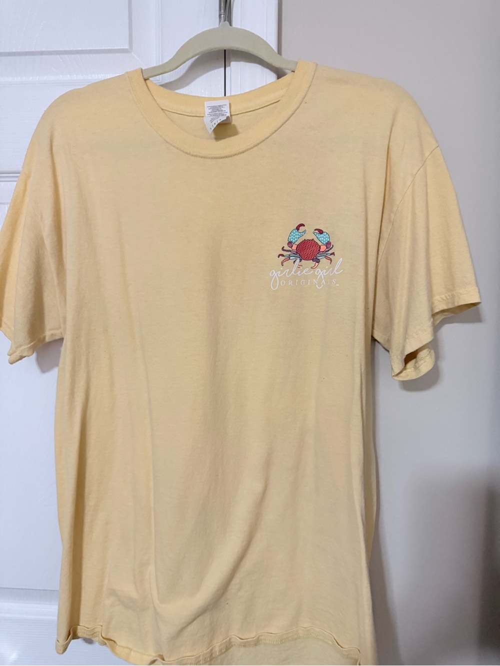 Womens Short-Sleeve T-Shirt in Pale Yellow